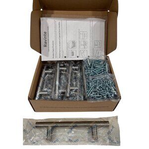 NEW Box of 25 Ravinte 5" Brushed Nickel Cabinet Drawer Pulls Handles Kitchen